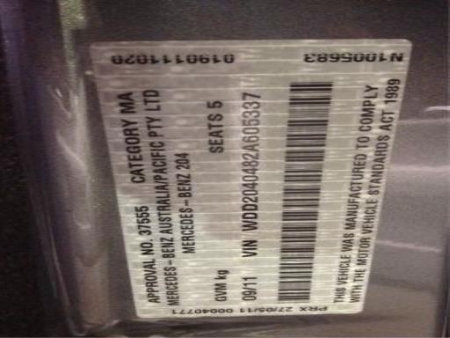 mercedes benz C200 Cgi W204 2011 Parts & Wrecking