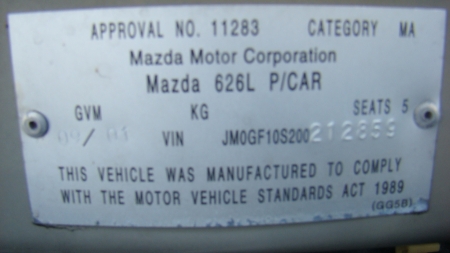 mazda 626 Sep 2001 Parts & Wrecking