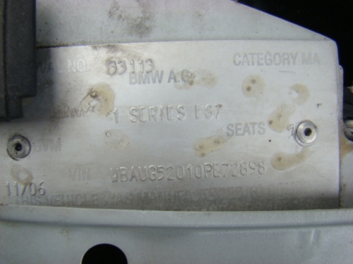 bmw 1 Series 120D Nov 2006 Parts & Wrecking