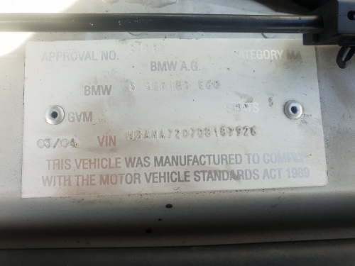 bmw 530i Mar 2004 Parts & Wrecking