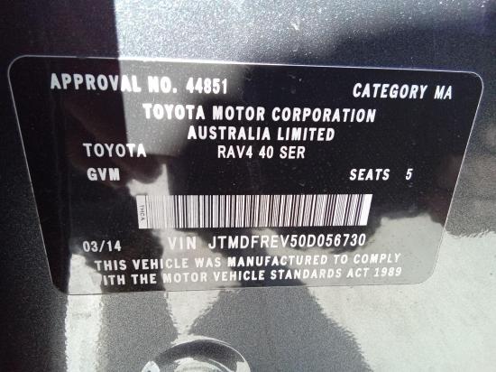 toyota Rav4 GXL AWD Mar 2014 Parts & Wrecking