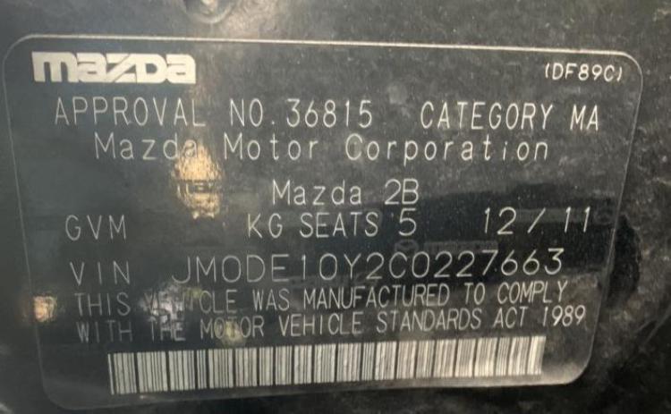 mazda 2 2012 Parts & Wrecking