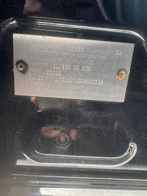 toyota Kluger 2007 Parts & Wrecking