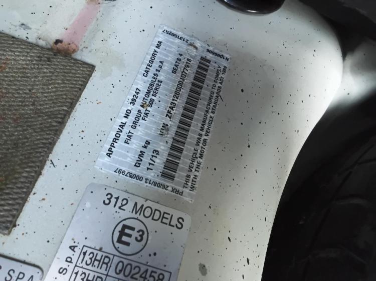 fiat 500 POP Nov 2013 Parts & Wrecking
