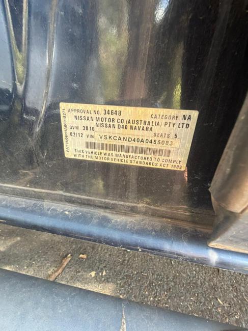 nissan Navara 2012 Parts & Wrecking
