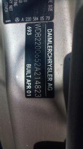 2001 Mercedes Benz S Class S 320 image 8