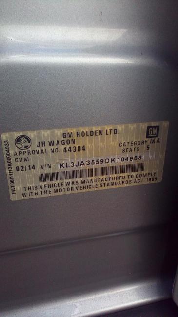 holden Cruze CDX Jan 2013 Parts & Wrecking