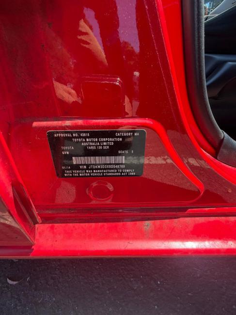 toyota Yaris 2014 Parts & Wrecking