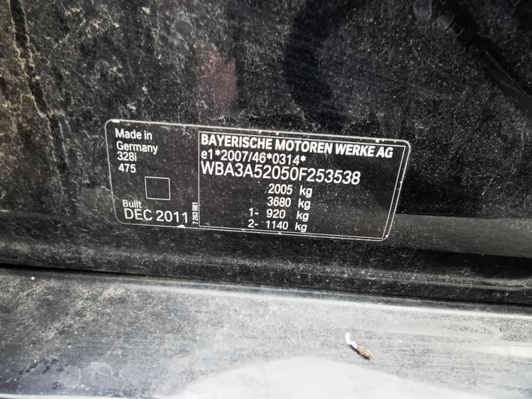 bmw 3 Series 328I Dec 2011 Parts & Wrecking