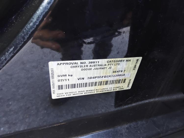 dodge Journey SXT Jul 2011 Parts & Wrecking