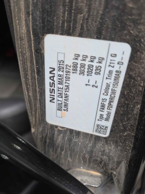 nissan Juke JUKE 2016 Parts & Wrecking